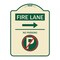 Signmission Fire Lane No Parking Heavy-Gauge Aluminum Architectural Sign, 24" x 18", TG-1824-24011 A-DES-TG-1824-24011 - alternate 1